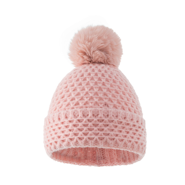 Zimowe dzianinowe czapki dla dzieci - dziewczynki i chłopców (21x21 cm) - ciepłe i miękkie na co dzień - Wianko - 7