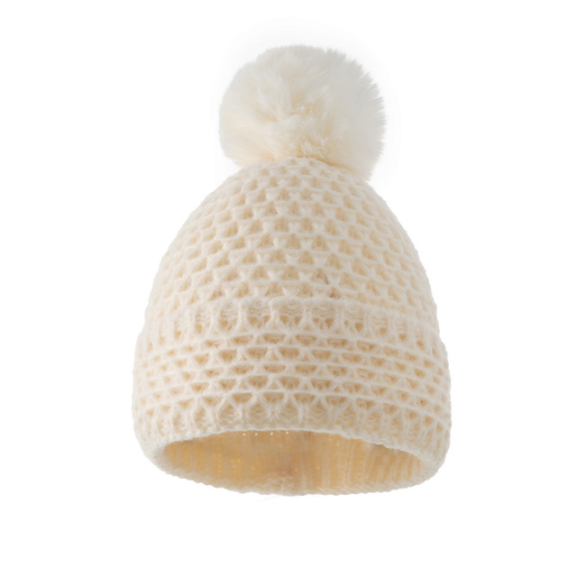 Zimowe dzianinowe czapki dla dzieci - dziewczynki i chłopców (21x21 cm) - ciepłe i miękkie na co dzień - Wianko - 11