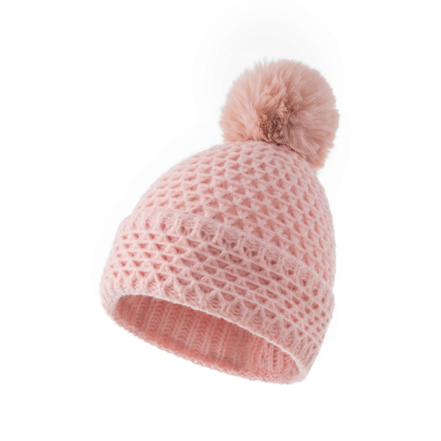 Zimowe dzianinowe czapki dla dzieci - dziewczynki i chłopców (21x21 cm) - ciepłe i miękkie na co dzień - Wianko - 6