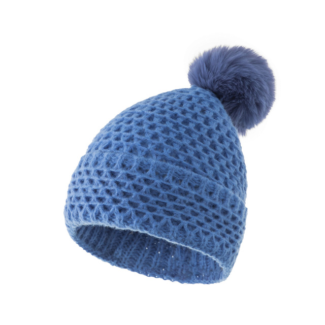 Zimowe dzianinowe czapki dla dzieci - dziewczynki i chłopców (21x21 cm) - ciepłe i miękkie na co dzień - Wianko - 22