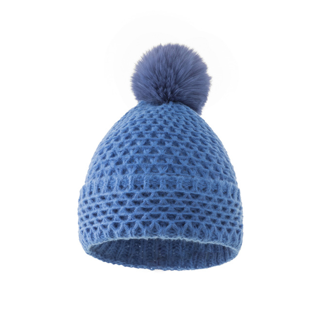 Zimowe dzianinowe czapki dla dzieci - dziewczynki i chłopców (21x21 cm) - ciepłe i miękkie na co dzień - Wianko - 23
