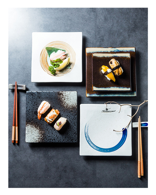 Ceramiczny talerz do serwowania sushi z motywem łososia w stylu japońskiej restauracji - Wianko - 8
