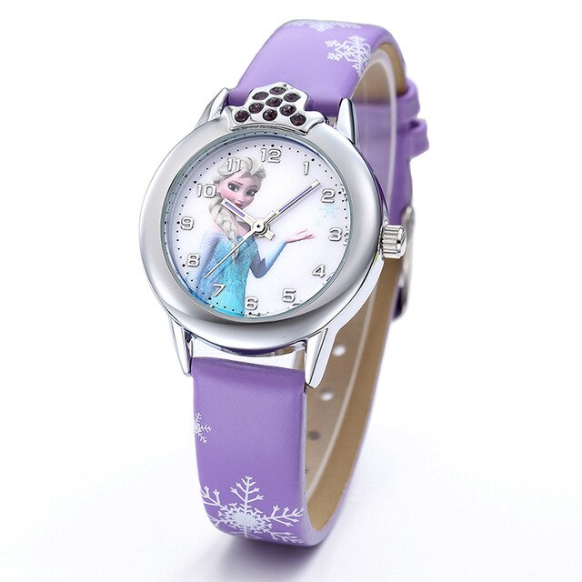 Zegarek dziecięcy Anna Aisha z paskiem zegarka ze skóry – kreskówkowy prezent dla dziewczynki - Wianko - 4