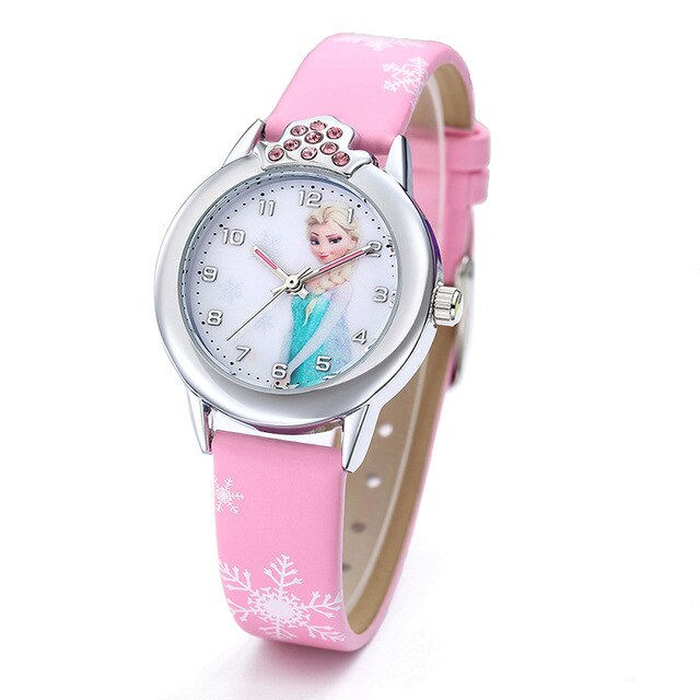 Zegarek dziecięcy Anna Aisha z paskiem zegarka ze skóry – kreskówkowy prezent dla dziewczynki - Wianko - 2