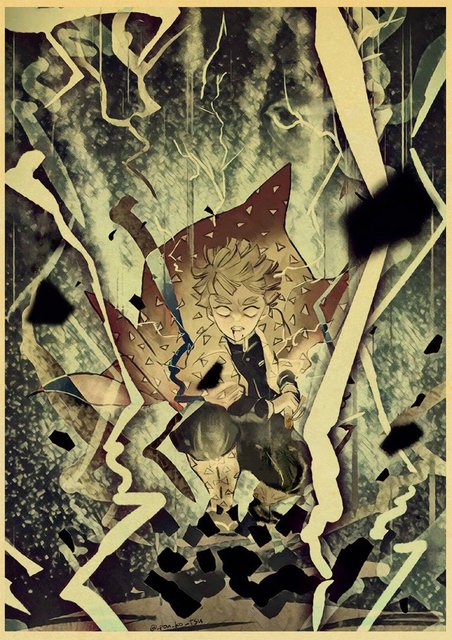 Plakat Pogromca demonów/Kimetsu no Yaiba - japońskie Anime, styl Retro, malarstwo dekoracyjne, artystyczna naklejka na ścianę o174 - Wianko - 43