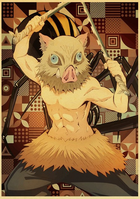 Plakat Pogromca demonów/Kimetsu no Yaiba - japońskie Anime, styl Retro, malarstwo dekoracyjne, artystyczna naklejka na ścianę o174 - Wianko - 46
