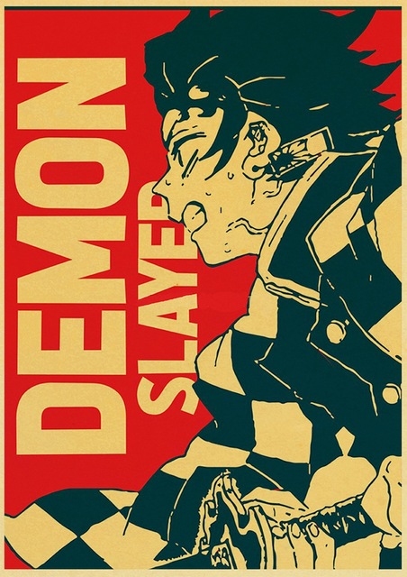 Plakat Pogromca demonów/Kimetsu no Yaiba - japońskie Anime, styl Retro, malarstwo dekoracyjne, artystyczna naklejka na ścianę o174 - Wianko - 29