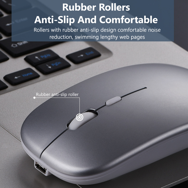 Bezprzewodowa mysz Bluetooth RGB ANKNDO ładująca z podświetleniem 2.4G ultra-cienka i cicha dla PC i laptopa - Wianko - 3