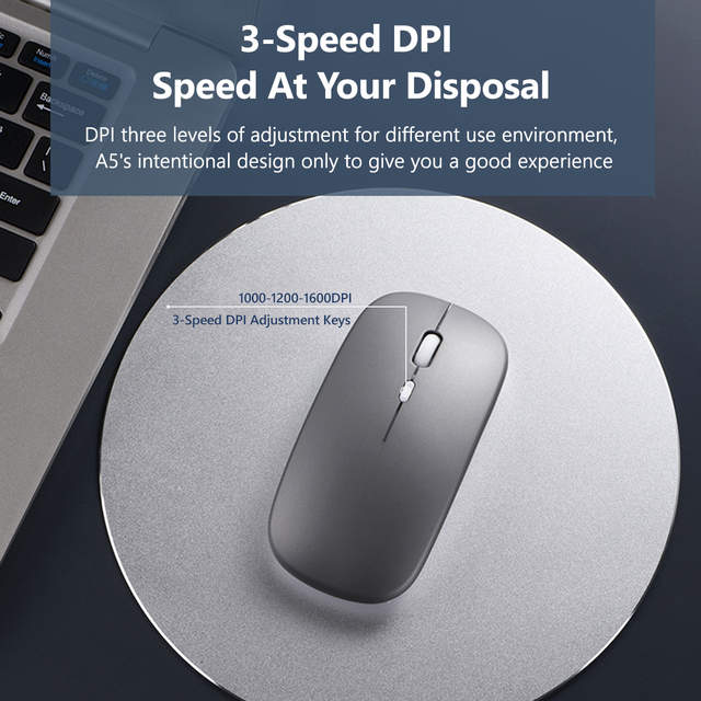 Bezprzewodowa mysz Bluetooth RGB ANKNDO ładująca z podświetleniem 2.4G ultra-cienka i cicha dla PC i laptopa - Wianko - 1