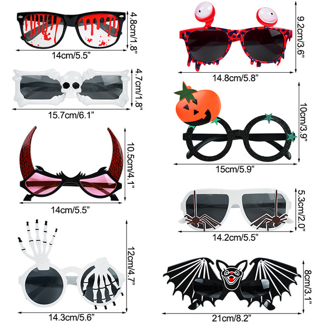 Okulary dyniowy pająk Web Bat na Halloween - rekwizyty przebranie i dekoracje do multi-stylowej imprezy (1 sztuka) - Wianko - 5