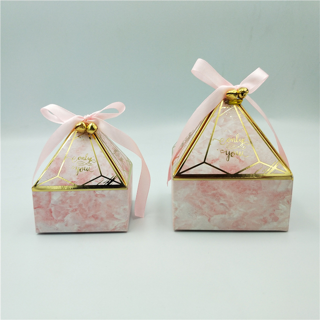 Pudełko na prezenty ślubne i słodycze - pryzmatyczne, kreatywne, brązujące - Wianko - 14
