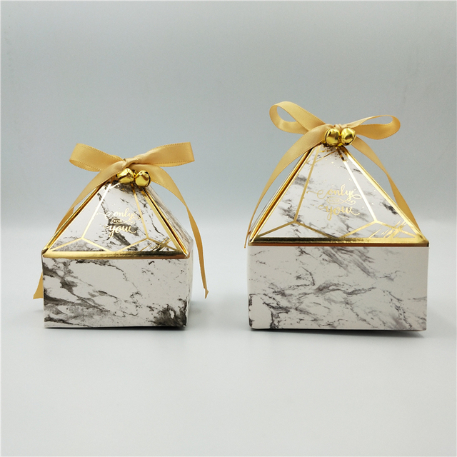 Pudełko na prezenty ślubne i słodycze - pryzmatyczne, kreatywne, brązujące - Wianko - 15