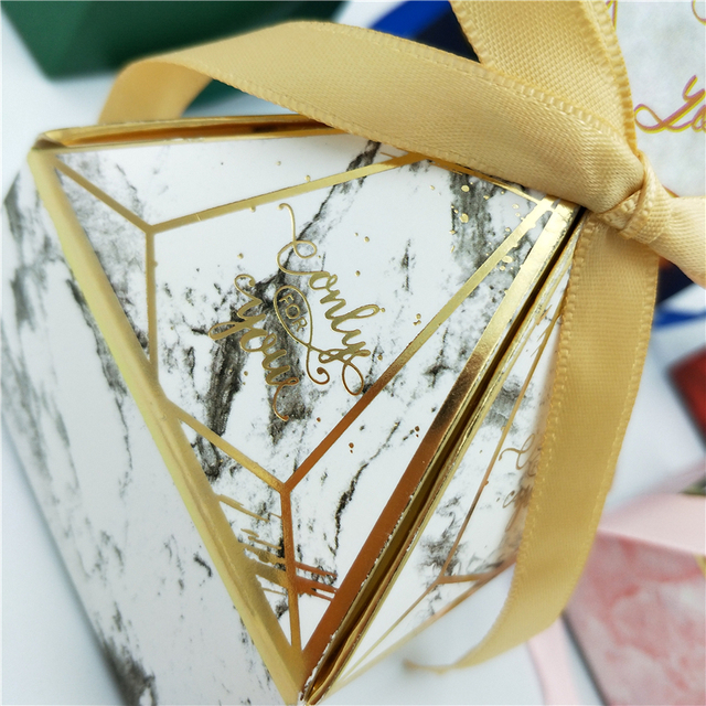 Pudełko na prezenty ślubne i słodycze - pryzmatyczne, kreatywne, brązujące - Wianko - 21