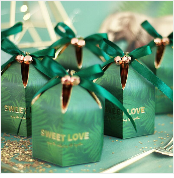 Pudełko na prezenty ślubne i słodycze - pryzmatyczne, kreatywne, brązujące - Wianko - 2