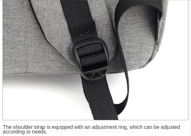 Męski plecak podróżny z ładowaniem USB i miejscem na laptopa 15.6 cala - wodoodporny - Wianko - 34