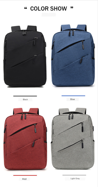 Męski plecak podróżny z ładowaniem USB i miejscem na laptopa 15.6 cala - wodoodporny - Wianko - 12