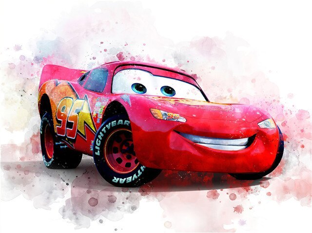 Śmieszne i piękne kreskówki Pixar Cars - plakaty na płótnie żywymi kolorami pojazdów do dekoracji salonu - Wianko - 4