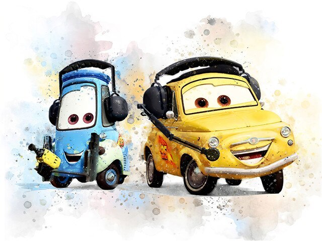 Śmieszne i piękne kreskówki Pixar Cars - plakaty na płótnie żywymi kolorami pojazdów do dekoracji salonu - Wianko - 2