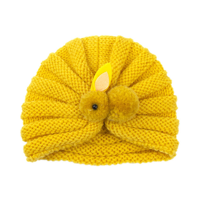 Jednokolorowy królik czapka dla niemowląt - Turban śliczne miękkie elastyczne noworodki dziewczyna chłopiec czapka zimowa szydełkowa - Wianko - 14