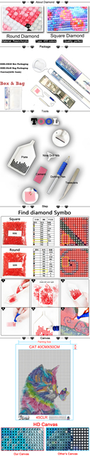 Zestaw do malowania diamentowego zwierzęta tygrys Panda szop - full kwadrat i okrągły - mozaika haft diamentowy - ściegi ozdoby do dekoracji domu - 5D DIY - obraz ścieg krzyżykowy - Wianko - 2