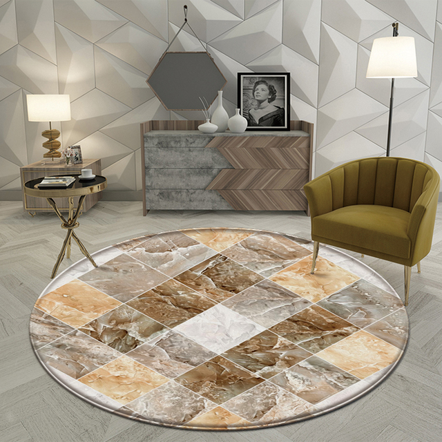 Dywan prostokątny w abstrakcyjne wzory geometryczne, nadrukowany marmurem, nowoczesny styl skandynawski, dla salonu, sypialni i dzieci - Wianko - 27