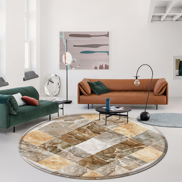 Dywan prostokątny w abstrakcyjne wzory geometryczne, nadrukowany marmurem, nowoczesny styl skandynawski, dla salonu, sypialni i dzieci - Wianko - 23
