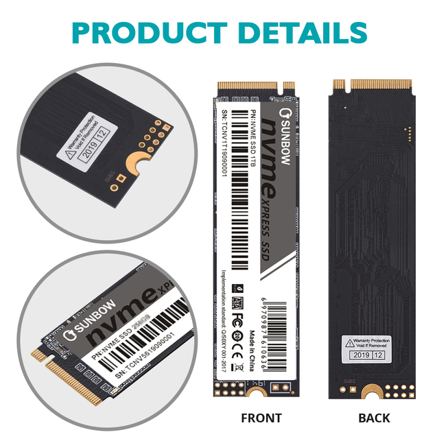 Twardy dysk SSD M.2 PCIe TCSunBow 2280 - 128GB/256GB/512GB/1TB, 3-letnia gwarancja - Wianko - 8