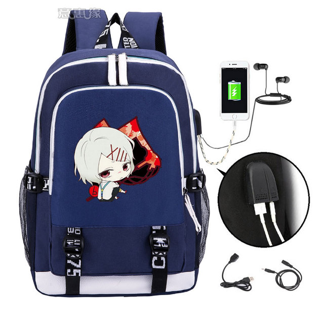 Plecak Tokyo Ghoul Kaneki Ken 2019 dla laptopa z USB torbą – szkoła, młodzież, fajny style - Wianko - 8