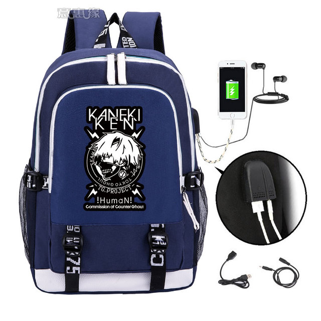 Plecak Tokyo Ghoul Kaneki Ken 2019 dla laptopa z USB torbą – szkoła, młodzież, fajny style - Wianko - 6