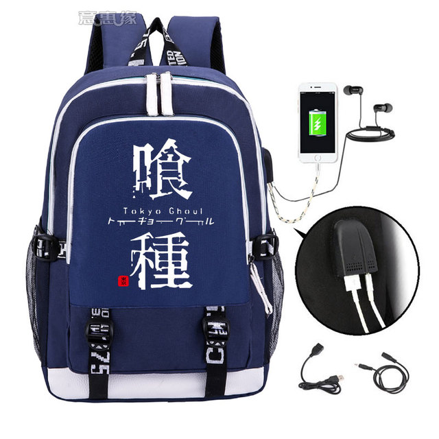 Plecak Tokyo Ghoul Kaneki Ken 2019 dla laptopa z USB torbą – szkoła, młodzież, fajny style - Wianko - 4