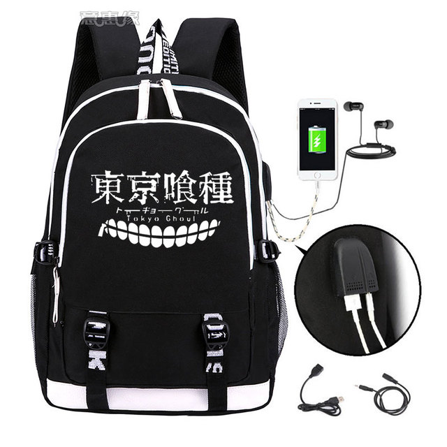 Plecak Tokyo Ghoul Kaneki Ken 2019 dla laptopa z USB torbą – szkoła, młodzież, fajny style - Wianko - 5