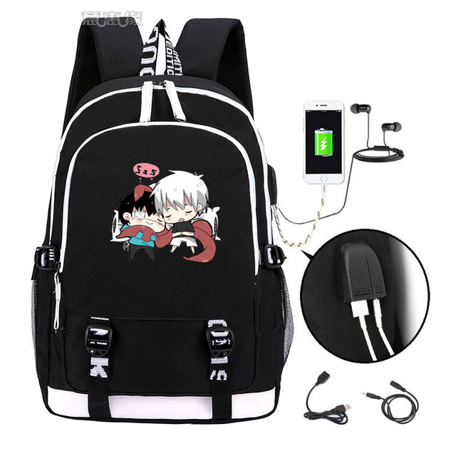 Plecak Tokyo Ghoul Kaneki Ken 2019 dla laptopa z USB torbą – szkoła, młodzież, fajny style - Wianko - 2