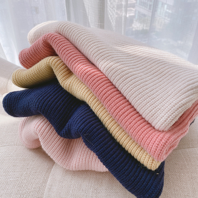 Solidny sweter dzieci dziewczynek jesień 2020, cukierkowy kolor, luźny fason, O-neck, rozmiary 3M-6Y - Wianko - 2