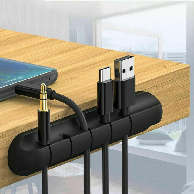 Organizer silikonowy do zwijania kabli USB na biurko PUO88 - Wianko - 5