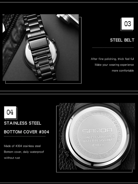 Gorący zegarek mężczyzny BASID mody twórczej, kwarcowy, prezent dla Gentlemana, luksusowa marka - Wianko - 17