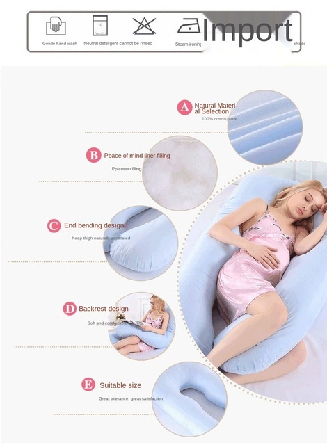 Poduszka dla kobiet w ciąży w kształcie litery U do snu, karmienia i ochrony talii - Wianko - 6