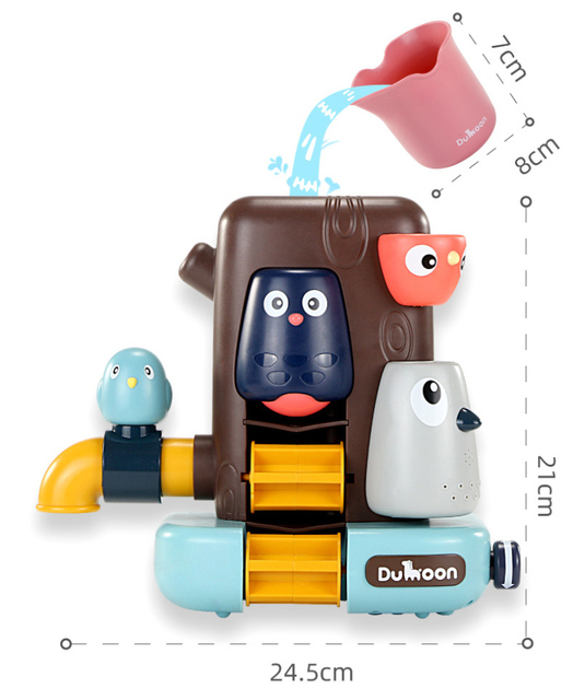 Zabawka kąpielowa rurociąg do prysznica słoń woda dla dzieci - Wianko - 9
