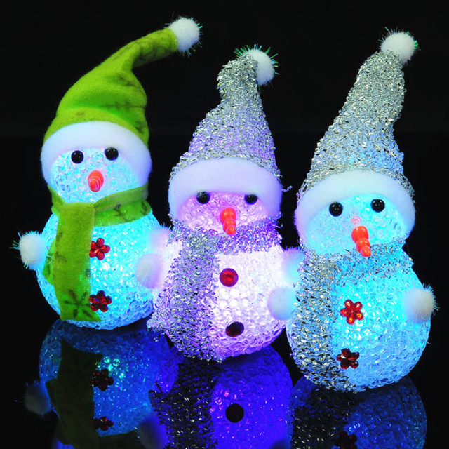 Nowa ozdoba choinkowa Snowman LED - kolorowa lampa nocna z latarnią - Wianko - 6