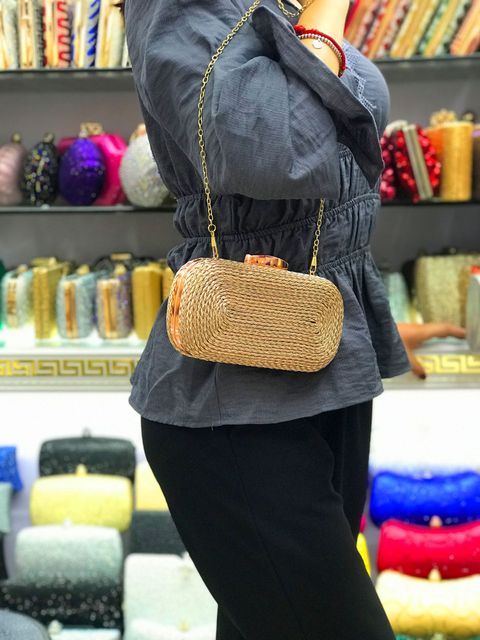 Luksusowa damska torebka wieczorowa projektanta, ręcznie robiona na drutach, mały model, stylowa i designerska - Wianko - 28
