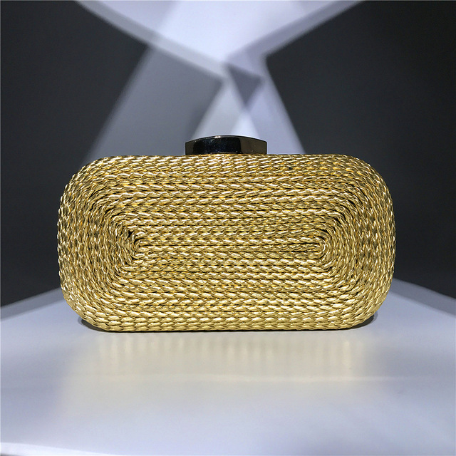 Luksusowa damska torebka wieczorowa projektanta, ręcznie robiona na drutach, mały model, stylowa i designerska - Wianko - 4