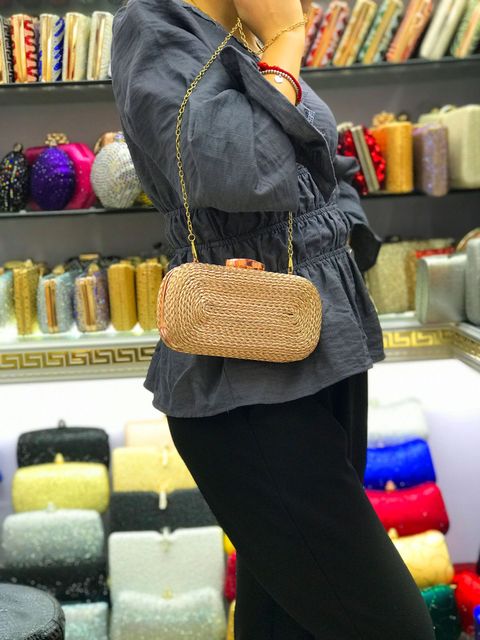 Luksusowa damska torebka wieczorowa projektanta, ręcznie robiona na drutach, mały model, stylowa i designerska - Wianko - 29
