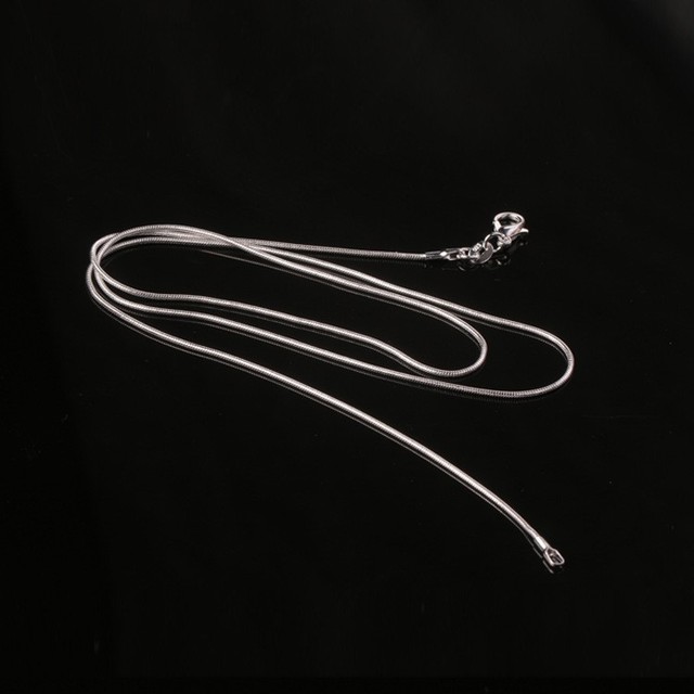 Naszyjniki łańcuszkowe wisiorki z wężowego łańcucha, srebro próby 925, hurtowa cena - 10 sztuk na partię - Wianko - 6