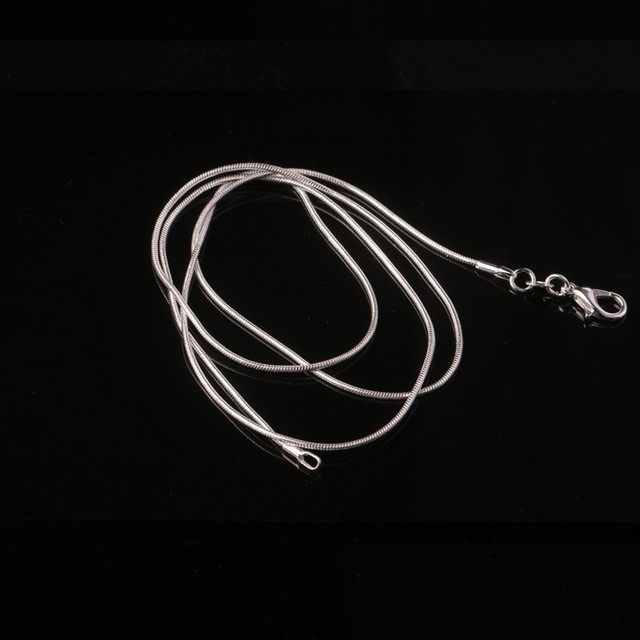 Naszyjniki łańcuszkowe wisiorki z wężowego łańcucha, srebro próby 925, hurtowa cena - 10 sztuk na partię - Wianko - 4