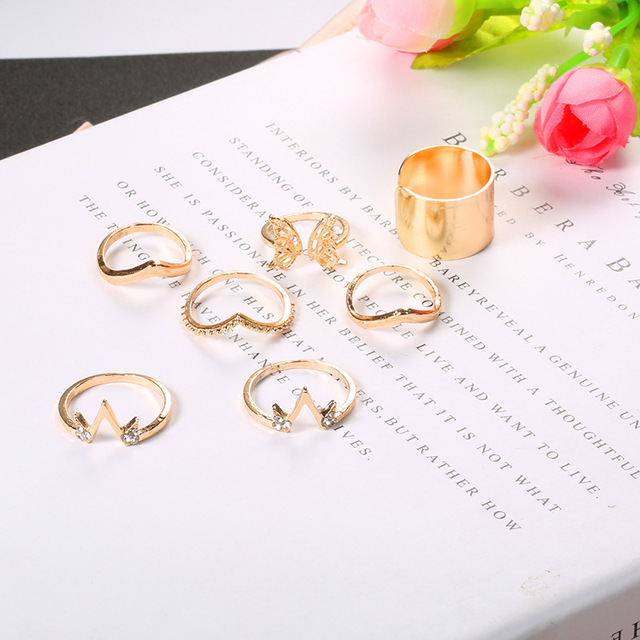 Pierścionek fidget z motywem czeskiej syrenki - modny zestaw pierścieni pszczoła dla kobiet - Wianko - 30