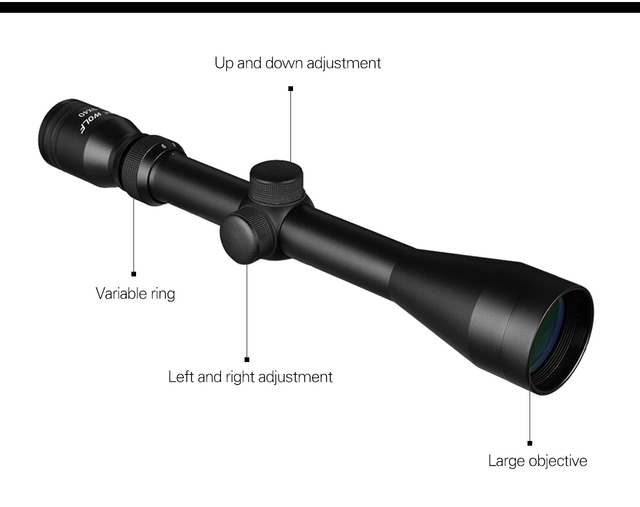 Fire Wolf 3-9X40 - lornetka celownicza taktyczna optyczna snajperska do karabinu Deer Rifle Scope - Wianko - 3