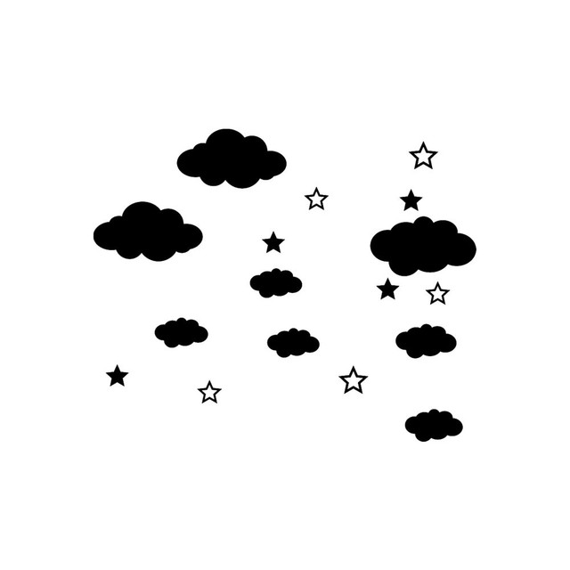 Naklejki ścienne wymienne Sypialnia 2019 - chmury, gwiazdy, balony - #45 - Wianko - 21