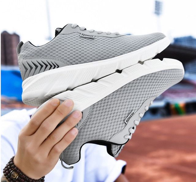 Nieformalne letnie obuwie męskie 2020 – lekkie buty do biegania z siatki o dużej rozmiarówce 39-48 - Wianko - 3