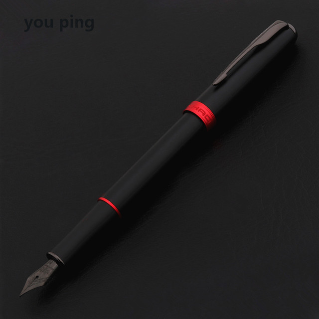 Pióro wieczne Jinhao 75 metalowe czarne - luksusowa jakość, idealne do pisania w finansach, biurach, szkolnych notatkach - Wianko - 14