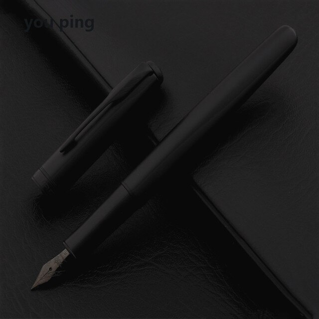 Pióro wieczne Jinhao 75 metalowe czarne - luksusowa jakość, idealne do pisania w finansach, biurach, szkolnych notatkach - Wianko - 1