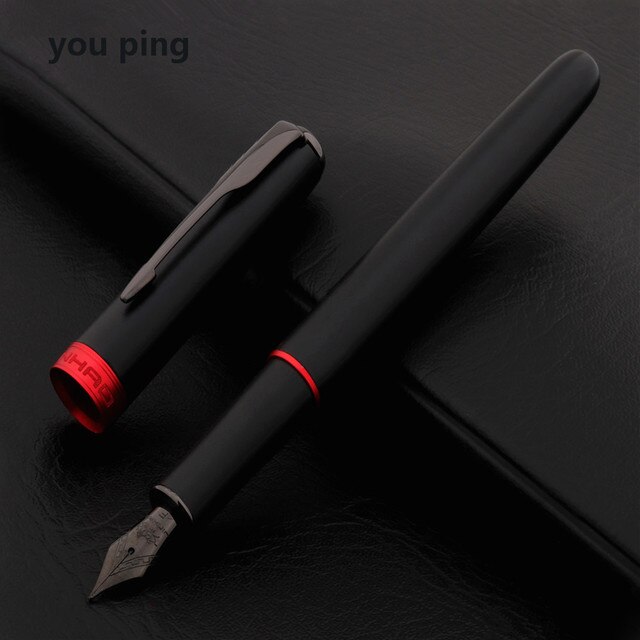 Pióro wieczne Jinhao 75 metalowe czarne - luksusowa jakość, idealne do pisania w finansach, biurach, szkolnych notatkach - Wianko - 5